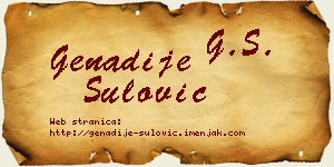 Genadije Šulović vizit kartica